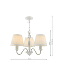 Laura Ashley Ellis 3 Arm ceiling light in painted finish - British product