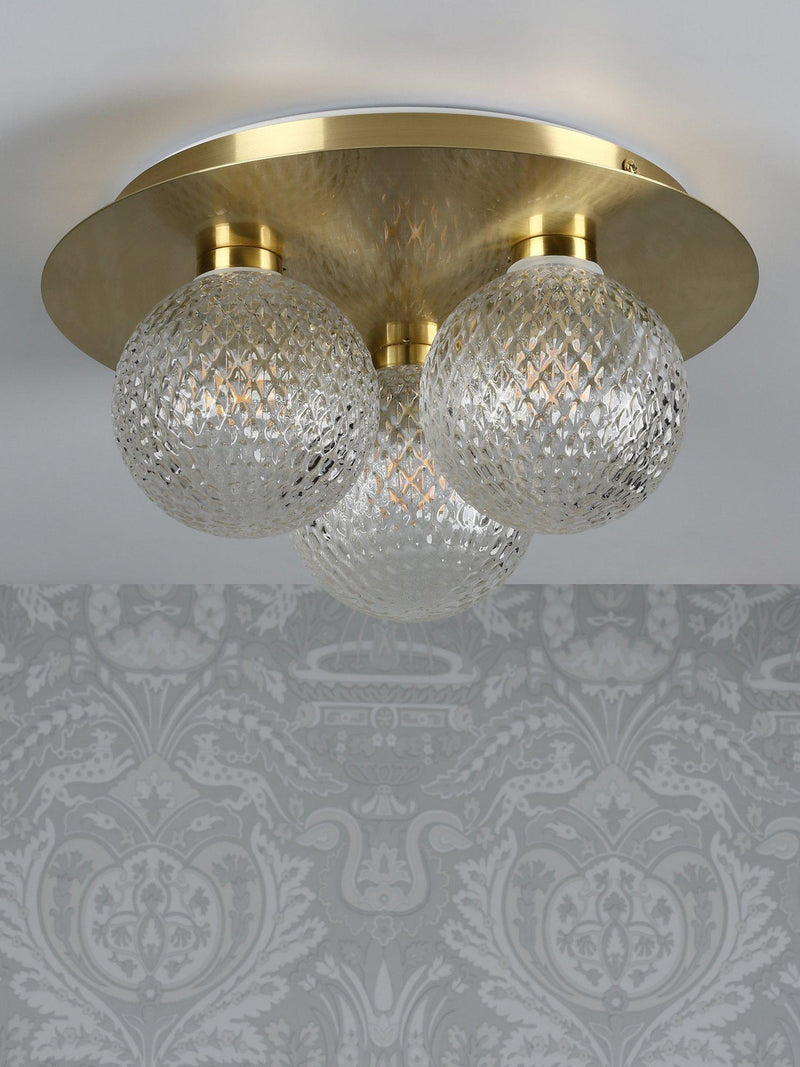 Laura Ashley Prague bathroom ceiling light in satin finish (British brand)