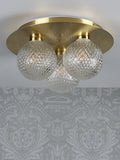 Laura Ashley Prague bathroom ceiling light in satin finish (British brand)
