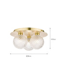 Laura Ashley Prague bathroom ceiling light in satin finish (British brand)