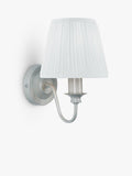 Laura Ashley Ellis wall light Satin Grey, imported from the UK