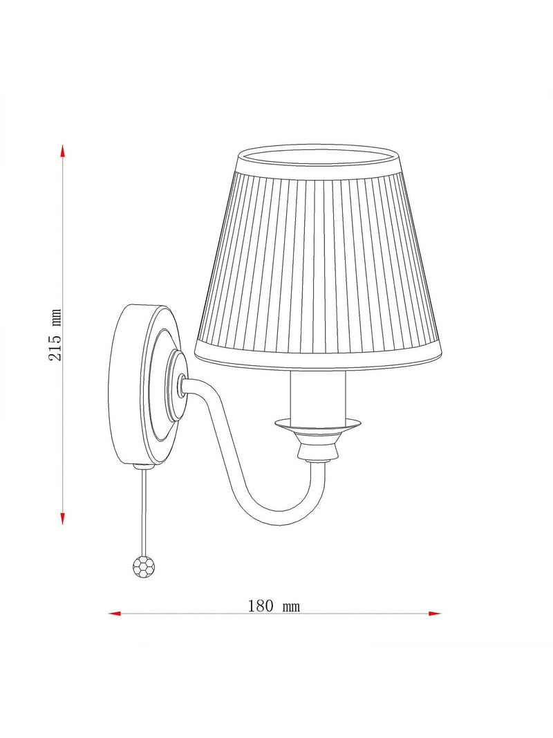 Laura Ashley Ellis wall light Satin Grey, imported from the UK