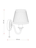 Laura Ashley Ellis wall light Satin Grey, imported from the UK