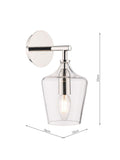 Laura Ashley Ockley glass wall light - British product