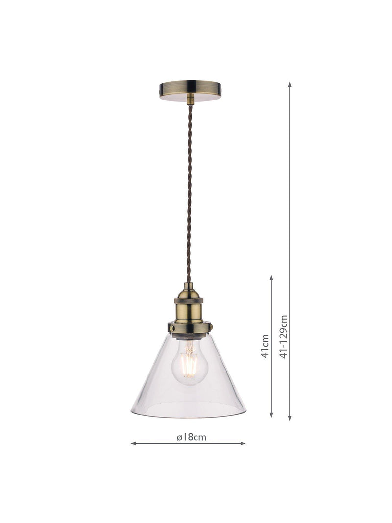 Laura Ashley Isaac glass ceiling light antique finish (British brand)
