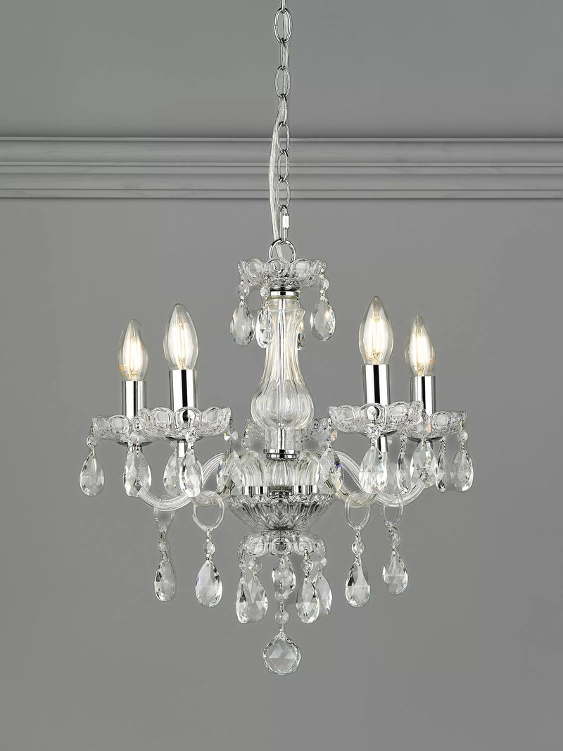 Laura Ashley Harriet crystal 5 arm chandelier, imported from the UK