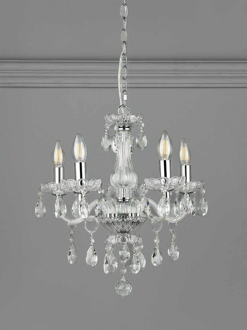 Laura Ashley Harriet crystal 5 arm chandelier, imported from the UK