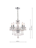 Laura Ashley Harriet crystal 5 arm chandelier, imported from the UK