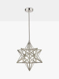 Laura Ashley star glass ceiling light polished silver - British product