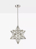 Laura Ashley star glass ceiling light polished silver - British product