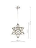 Laura Ashley star glass ceiling light polished silver - British product