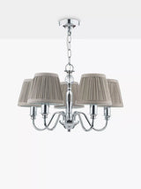 John Lewis Laura Ashley Ellis 5 Arm Ceiling Light - Polished Metal- Buy online at McGrocer