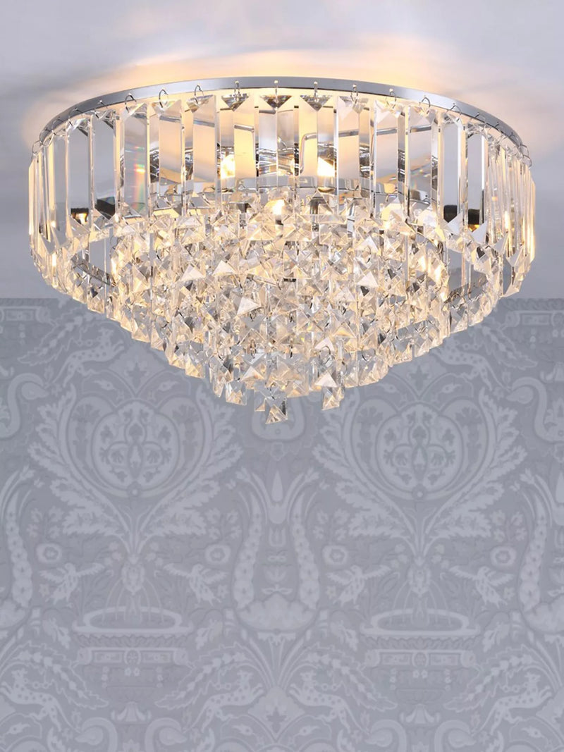 Laura Ashley Vienna crystal flush ceiling light (British brand)