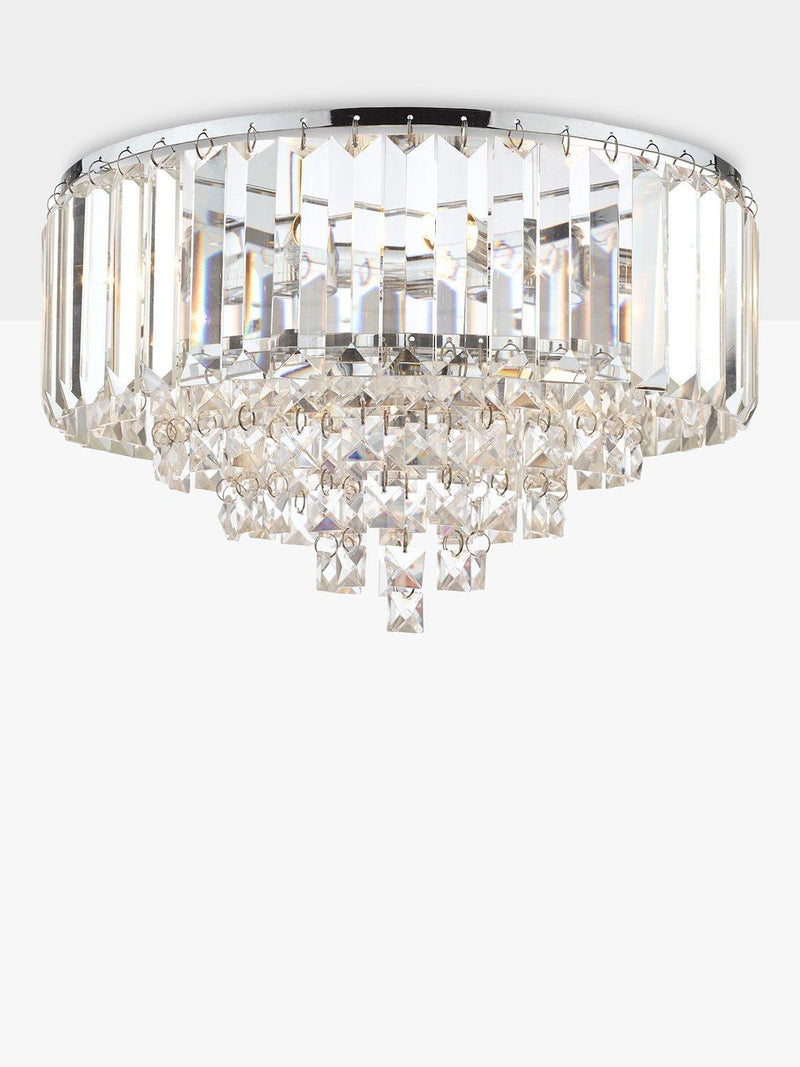 Laura Ashley Vienna crystal flush ceiling light (British brand)
