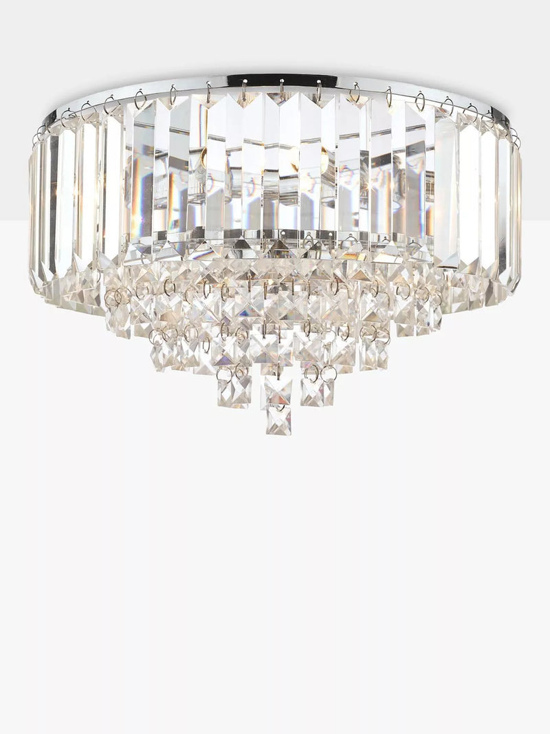 Laura Ashley Vienna crystal flush ceiling light (British brand)