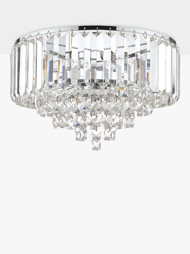 Laura Ashley Vienna crystal flush ceiling light (British brand)