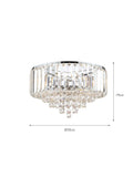 Laura Ashley Vienna crystal flush ceiling light (British brand)