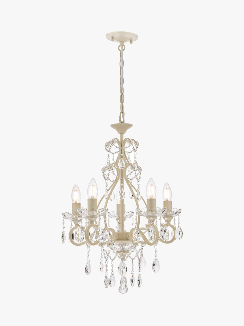 Laura Ashley Shamley chandelier matt white finish - British product