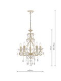 Laura Ashley Shamley chandelier matt white finish - British product