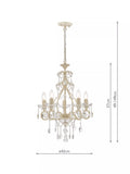 Laura Ashley Shamley chandelier matt white finish - British product