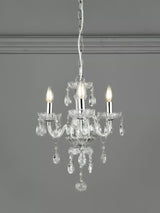 John Lewis Laura Ashley Harriet Crystal 3 Arm Chandelier Ceiling Light, Clear- Buy online at McGrocer