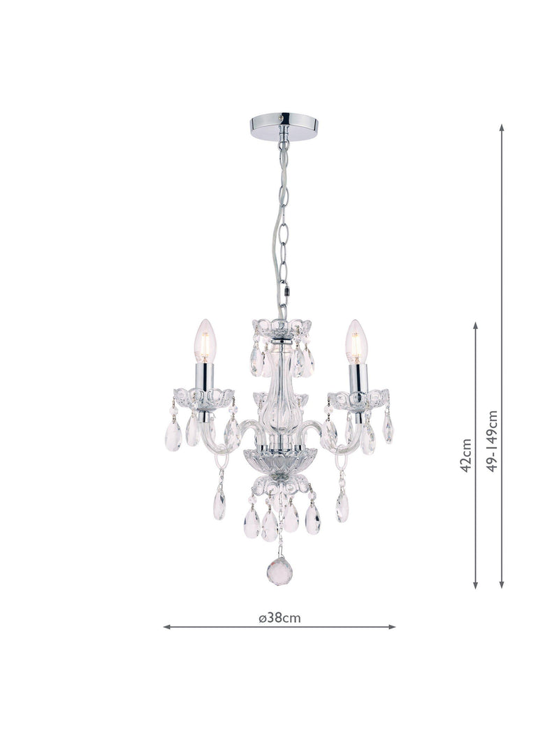 Laura Ashley Harriet crystal chandelier clear UK version