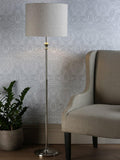 Laura Ashley Highgrove floor lamp polished nickel H150cm (British brand)
