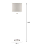 Laura Ashley Highgrove floor lamp polished nickel H150cm (British brand)