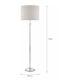 Laura Ashley Highgrove floor lamp polished nickel H150cm (British brand)