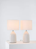 Laura Ashley Penny ceramic table lamps cream set of 2 (British brand)
