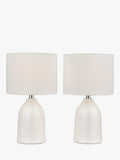 Laura Ashley Penny ceramic table lamps cream set of 2 (British brand)