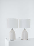 Laura Ashley Penny ceramic table lamps cream set of 2 (British brand)