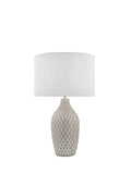 Laura Ashley Heathfield ceramic table lamp gloss grey 51cm (British brand)