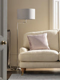 Laura Ashley Marlowe swing arm floor lamp polished nickel - British product