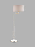 Laura Ashley Marlowe swing arm floor lamp polished nickel - British product