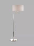 Laura Ashley Marlowe swing arm floor lamp polished nickel - British product