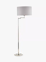 John Lewis Laura Ashley Marlowe Swing Arm Floor Lamp, Polished Nickel- Buy online at McGrocer
