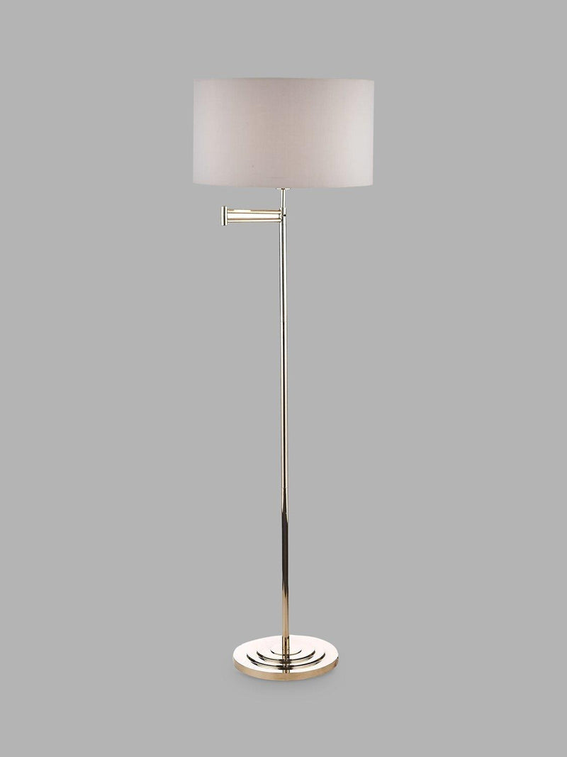 Laura Ashley Marlowe swing arm floor lamp polished nickel - British product