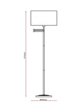 Laura Ashley Marlowe swing arm floor lamp polished nickel - British product