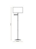 Laura Ashley Marlowe swing arm floor lamp polished nickel - British product