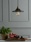 Laura Ashley Pippa smoked glass ceiling light aged brass (British brand)
