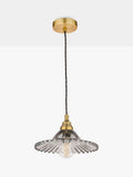 Laura Ashley Pippa smoked glass ceiling light aged brass (British brand)