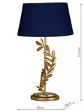 Laura Ashley leaf table lamp gold, UK version