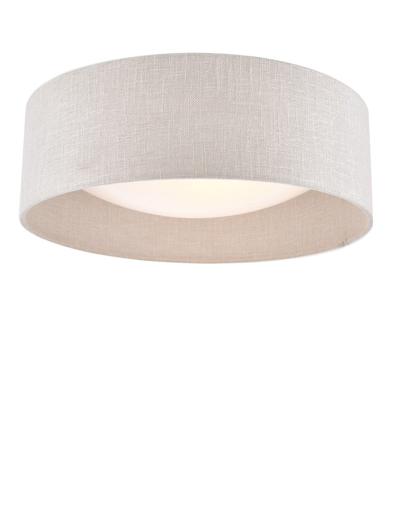 Laura Ashley flush ceiling light woven silver 40cm, UK version
