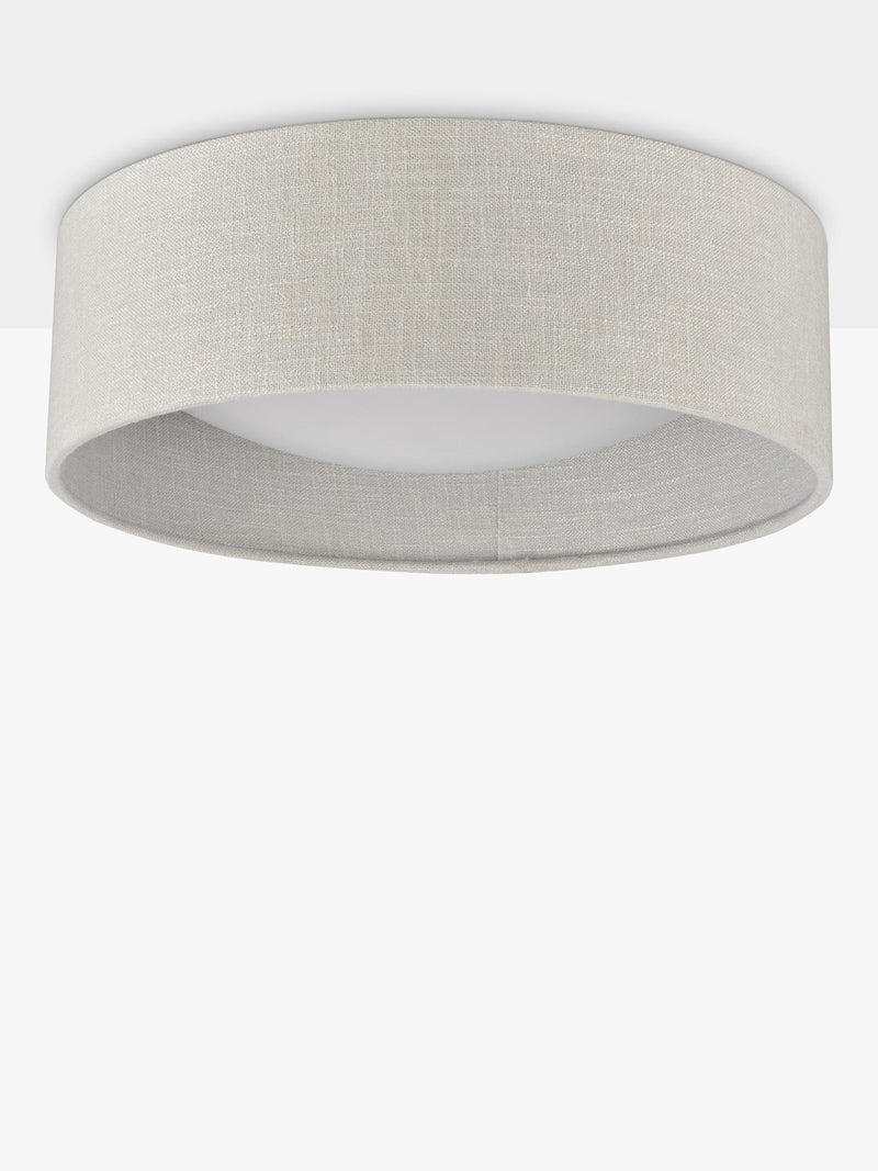 Laura Ashley flush ceiling light woven silver 40cm, UK version