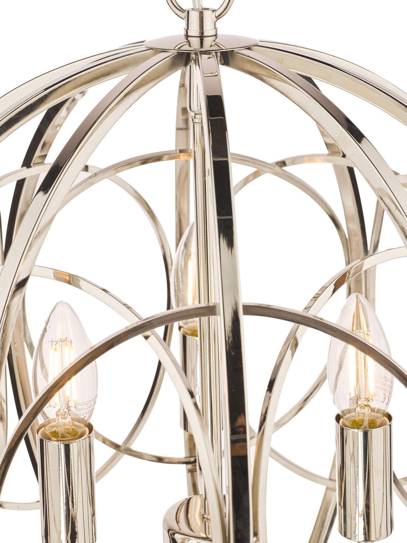 Laura Ashley Orbital pendant ceiling light polished nickel (British brand)