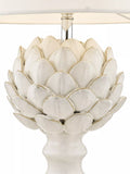 Laura Ashley artichoke ceramic table lamp gloss white (British brand)
