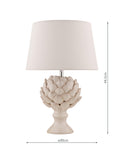 Laura Ashley artichoke ceramic table lamp gloss white (British brand)