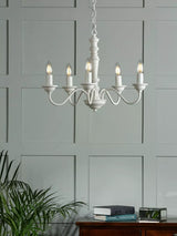 John Lewis Laura Ashley Tate Chandelier Ceiling Light, Matt White- Buy online at McGrocer