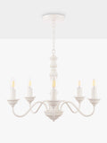 Laura Ashley Tate Chandelier Matt White Ceiling Light - British product